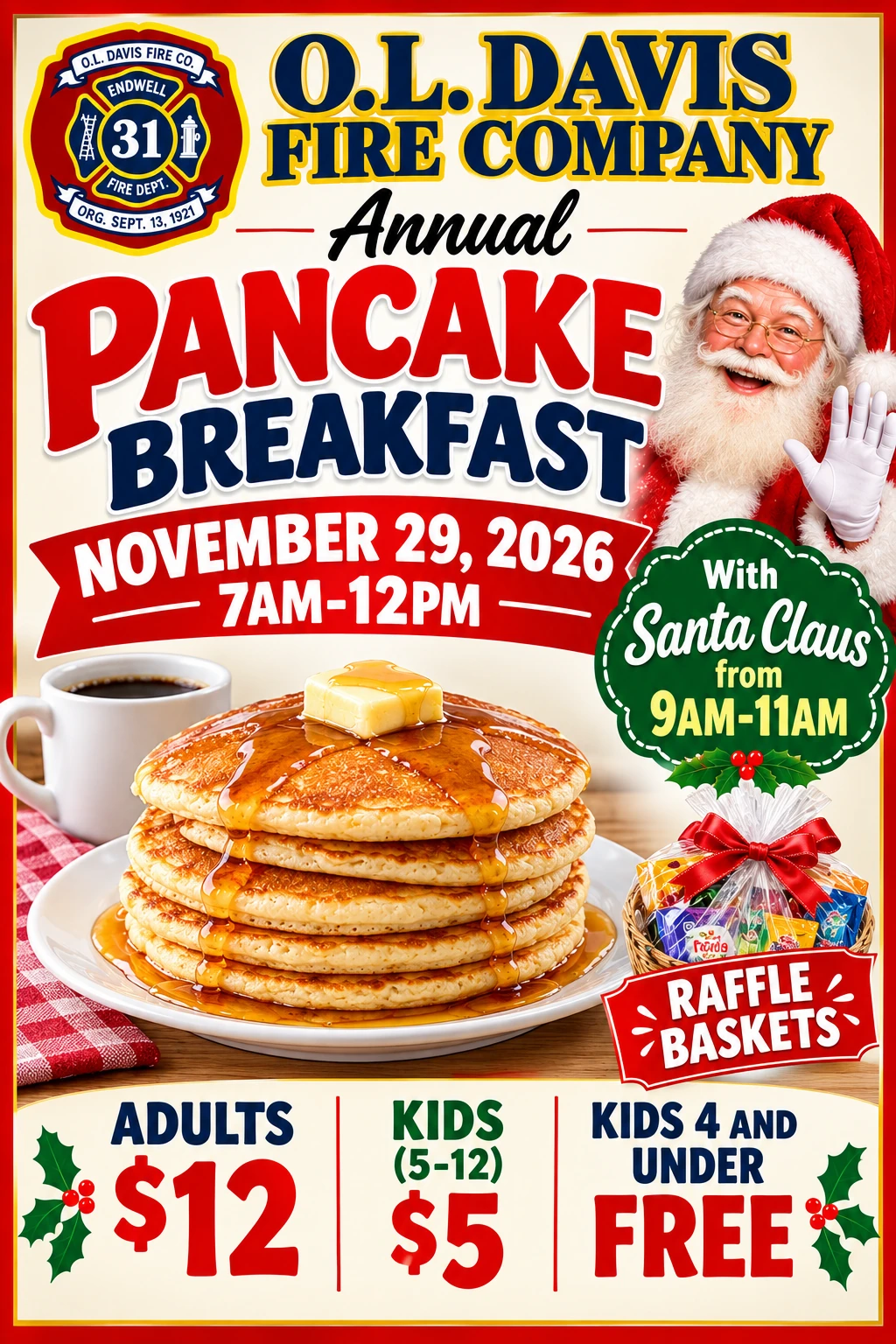 Annual Pancake Breakfast - November 29, 2026